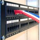 PATCH PANEL CAT5E 24-PORT W/ REAR CABLE MANAGER, PCB-TYPE, TRUENET